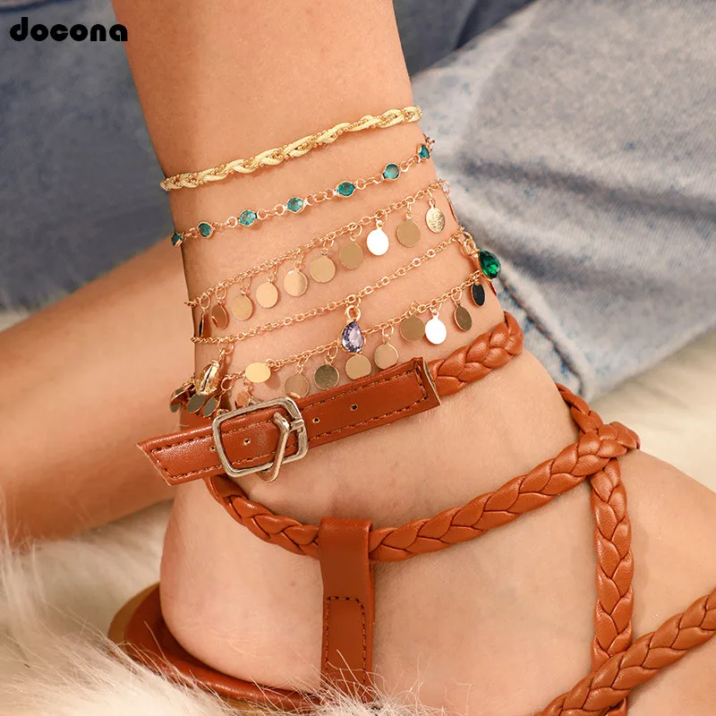 docona Boho Wafer Colorful Water Drop Crystal Pendant Anklet Bracelet Set for Women Chains Adjustable Anklets Foot Jewelry 8407
docona Boho Wafer Colorful Water Drop Crystal Pendant Anklet Bracelet Set for Women Chains Adjustable Anklets Foot Jewelry 8407