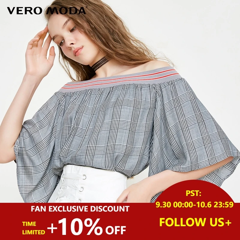 Vero Moda 2019 New Women's Off-shoulder Elasticized Boat Neck Flared Sleeves Plaid Tops | 31836X503
Vero Moda 2019 New Women's Off-shoulder Elasticized Boat Neck Flared Sleeves Plaid Tops | 31836X503
