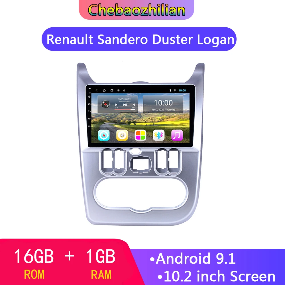 4 ядра Android 9 1 автомобильный Радио мультимедийный плеер для Renault Sandero Duster Logan 2009-2013