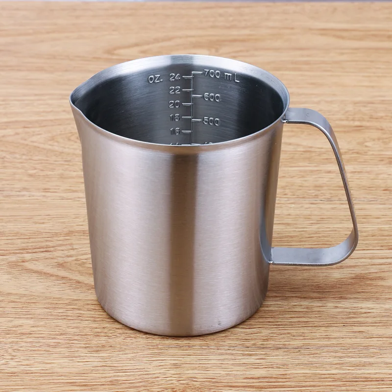 304 Thick Stainless Steel Measuring Cup with Scale Milky Tea Cup Kitchen Baking Measuring Cup Coffee Measuring Cup
304 Thick Stainless Steel Measuring Cup with Scale Milky Tea Cup Kitchen Baking Measuring Cup Coffee Measuring Cup