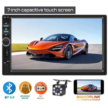 Double Din Car Stereo Upgrade 7 Inch Contact Screen Car MP5 Player with Rear-View Camera,AM/FM Radio Receiver, Bluetooth , Mirro
Double Din Car Stereo Upgrade 7 Inch Contact Screen Car MP5 Player with Rear-View Camera,AM/FM Radio Receiver, Bluetooth , Mirro