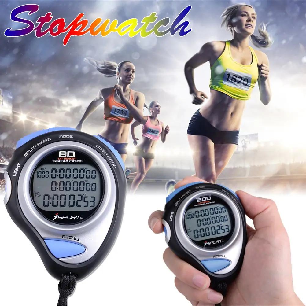 Digital Professional 80 Laps Memory handheld Stopwatch Three Row Sport Counter Timer Professional Athletics Stopwatch
Digital Professional 80 Laps Memory handheld Stopwatch Three Row Sport Counter Timer Professional Athletics Stopwatch