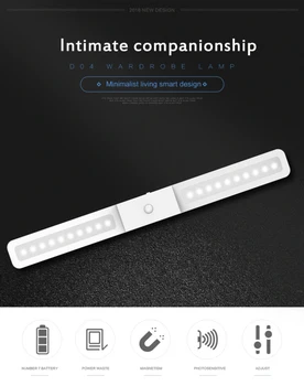 LED Cabinet Light PIR Wall Lamp with 120 ° Wide Angle Motion Sensor Kitchen Night Light 20LED USB Charging for Cupboard Closet
LED Cabinet Light PIR Wall Lamp with 120 ° Wide Angle Motion Sensor Kitchen Night Light 20LED USB Charging for Cupboard Closet