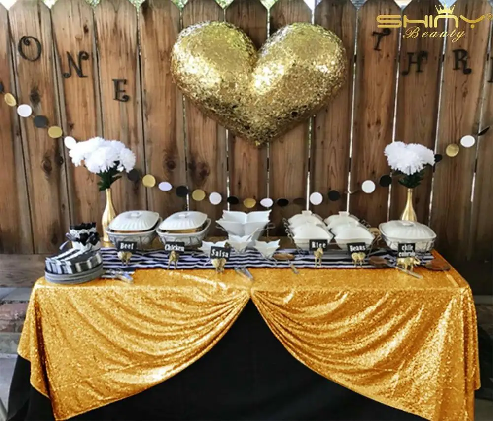 Mermaid Sequin Tablecloth 50x72-Inch Shiny Gold Table Skirts for Rectangle Tables Gold Decorations for Birthday/Party Decor
Mermaid Sequin Tablecloth 50x72-Inch Shiny Gold Table Skirts for Rectangle Tables Gold Decorations for Birthday/Party Decor