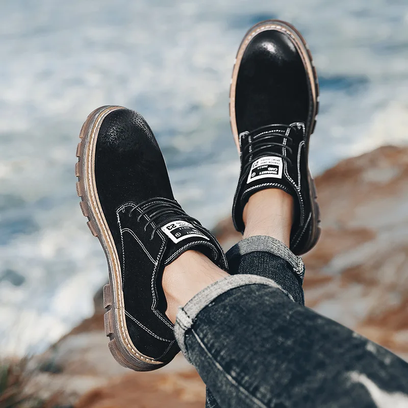 Korean-style Trend Retro Martin Boots Men Mid-top Boots Autumn Hight-top Leather Boot Winter British Style MEN'S SHOES
Korean-style Trend Retro Martin Boots Men Mid-top Boots Autumn Hight-top Leather Boot Winter British Style MEN'S SHOES