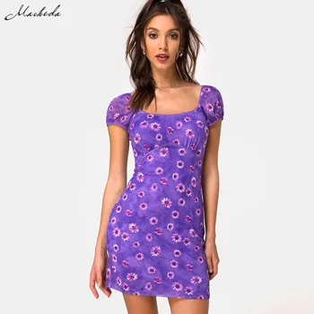 Macheda Summer Women Flower Print Mini Dress Puff Short Sleeve Square Collar Slim Fit Dress Lady Fashion Street Clothing 2020
Macheda Summer Women Flower Print Mini Dress Puff Short Sleeve Square Collar Slim Fit Dress Lady Fashion Street Clothing 2020