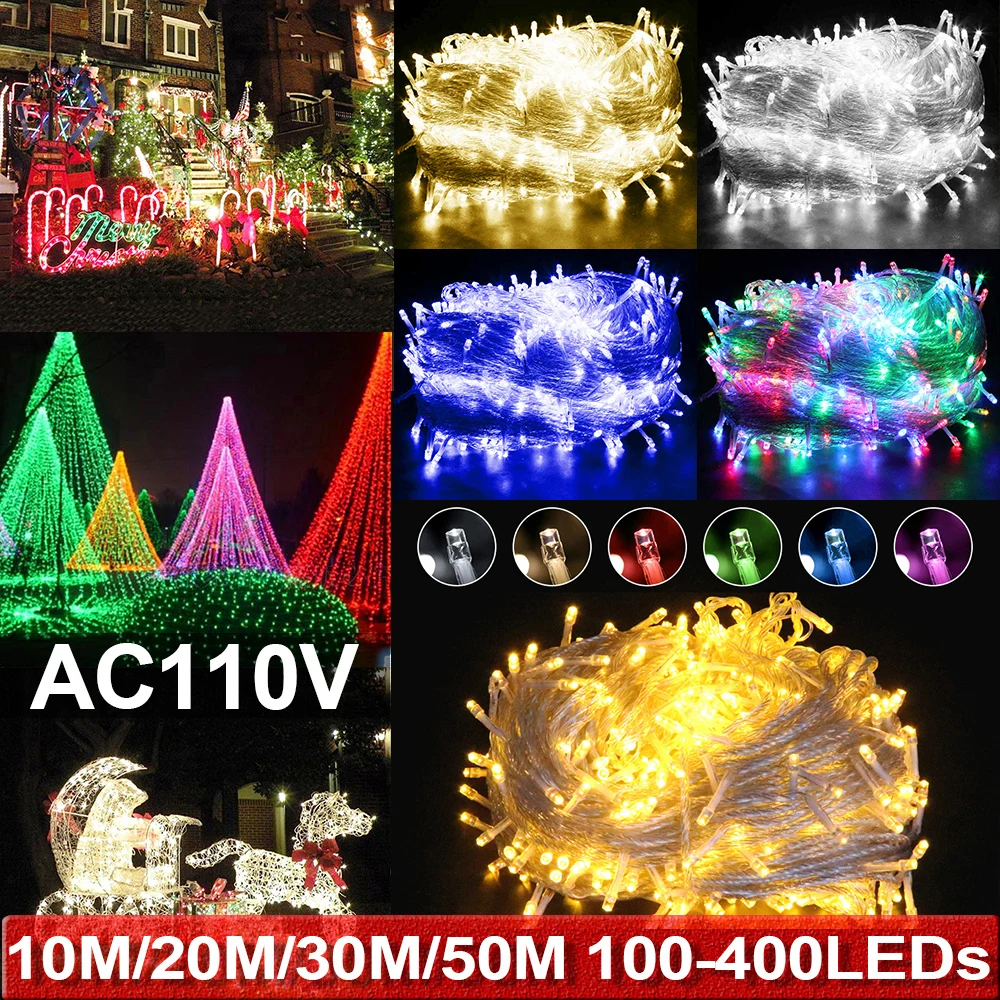 Sale LED String Light US Plug AC110V Christmas String Garland LED String Lights Fairy Outdoor Waterproof 50M 30M 20M 10M D30
Sale LED String Light US Plug AC110V Christmas String Garland LED String Lights Fairy Outdoor Waterproof 50M 30M 20M 10M D30