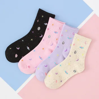 Women Standard Sock Cartoon Ladies Planet Moon Socks Black Unisex Crew Casual Sweet Cotton Sox Girls Spring Classic Skarpetki
Women Standard Sock Cartoon Ladies Planet Moon Socks Black Unisex Crew Casual Sweet Cotton Sox Girls Spring Classic Skarpetki