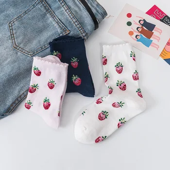 Japanese Kawaii Strawberry Women's Socks Cotton Horean Harajuku Style Streetwear Pink Socks Women for Spring Aotumn 52101
Japanese Kawaii Strawberry Women's Socks Cotton Horean Harajuku Style Streetwear Pink Socks Women for Spring Aotumn 52101