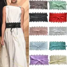 Women's Belt Faux Leather Lace Bow Wide Waistband Tie up One Size Boho Belt For Women Female Ladies Dress Clothes
Women's Belt Faux Leather Lace Bow Wide Waistband Tie up One Size Boho Belt For Women Female Ladies Dress Clothes