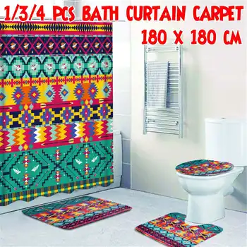 1/3/4Pcs/Set Bohemia Style Printing Shower Curtain Waterproof Curtain Toilet Cover Mat Non-Slip Rug Set for Bathroom Shower
1/3/4Pcs/Set Bohemia Style Printing Shower Curtain Waterproof Curtain Toilet Cover Mat Non-Slip Rug Set for Bathroom Shower