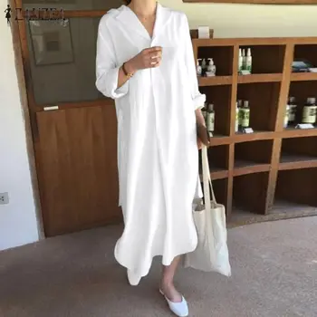Spring Solid Long Shirt Dress ZANZEA Casual V Neck Sundress Fashion Women Long Sleeve Party Vestidos Female Tunic Robe Kaftan 7
Spring Solid Long Shirt Dress ZANZEA Casual V Neck Sundress Fashion Women Long Sleeve Party Vestidos Female Tunic Robe Kaftan 7
