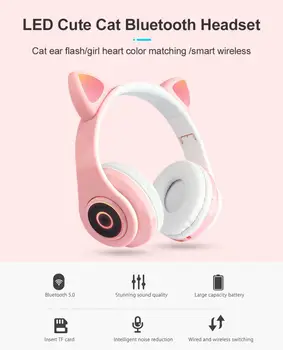 Wireless Headphones Bluetooth 5.0 Headset Earphone Stereo Foldable Microphone Cat Ear Ear Buds Suitable For Xiaomi Huawei Etc
Wireless Headphones Bluetooth 5.0 Headset Earphone Stereo Foldable Microphone Cat Ear Ear Buds Suitable For Xiaomi Huawei Etc