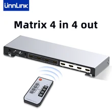 Unnlink 4x4 HDMI Splitter 4K 30Hz 1080P 60Hz HDMI Martix Switch with RS232 IR Remoter for Laptop PS4 to TV Monitor Projector
Unnlink 4x4 HDMI Splitter 4K 30Hz 1080P 60Hz HDMI Martix Switch with RS232 IR Remoter for Laptop PS4 to TV Monitor Projector