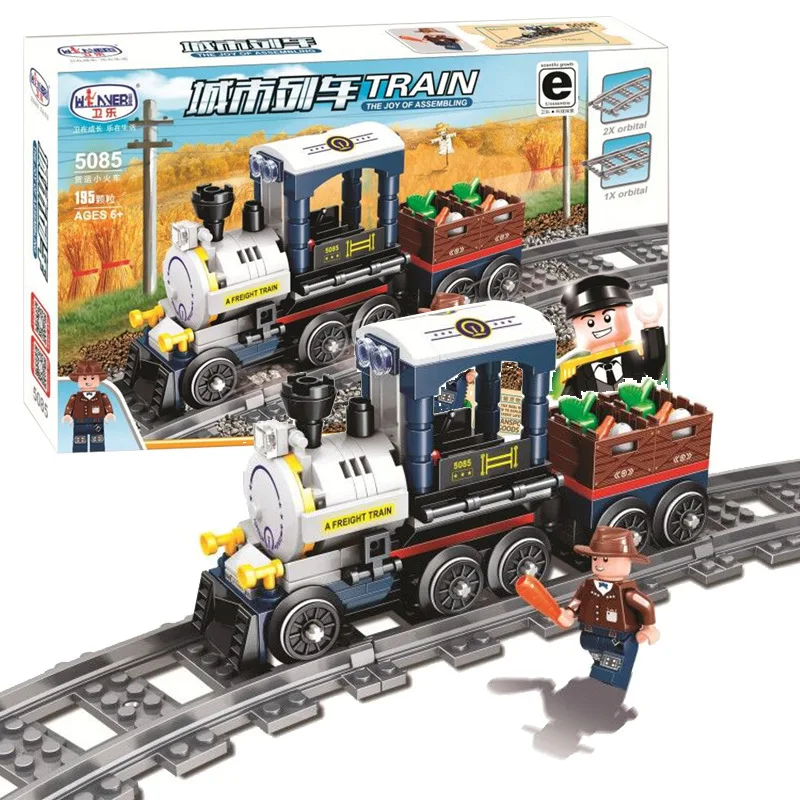 

Wei le Small Train Series Steam Freight Long Distance Train Science And Technology Model Children Assembled Building Blocks Puzz