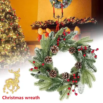 Front Door Wreath Christmas Decoration Wall Hanging Christmas Pendant Artificial Snowflake Pine Needles Plants Xmas Wreath Gifts
Front Door Wreath Christmas Decoration Wall Hanging Christmas Pendant Artificial Snowflake Pine Needles Plants Xmas Wreath Gifts