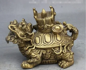 YM 308 Folk Chinese FengShui Brass Carved Wealth Money Dragon tortoise Turtle Statue 
YM 308 Folk Chinese FengShui Brass Carved Wealth Money Dragon tortoise Turtle Statue
