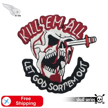 Blood Skull Let God Sortem Out Embroidery Patch Motorcycle Jacket Badges for Clothes Iron on Sewing Cool Fashion DIY Design
Blood Skull Let God Sortem Out Embroidery Patch Motorcycle Jacket Badges for Clothes Iron on Sewing Cool Fashion DIY Design
