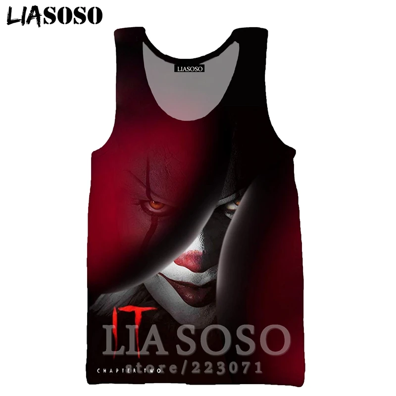 LIASOSO Men Tank Tops Funny 3D Print Horror Movie It Chapter Two Vest Clown Cosplay Women Harajuku Men's Pennywise Shirt D010-2
LIASOSO Men Tank Tops Funny 3D Print Horror Movie It Chapter Two Vest Clown Cosplay Women Harajuku Men's Pennywise Shirt D010-2