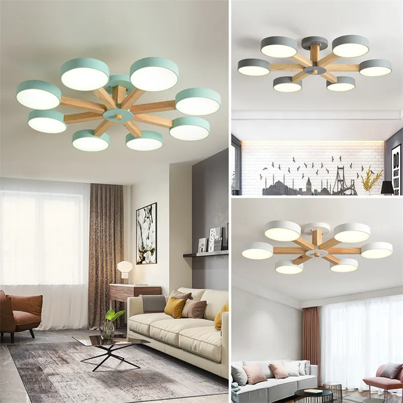 Nordic wooden LED Ceiling Chandelier Lamp Modern Surface Mount Wood Plafon Light Fixture for Bedroom Kitchen Lustres Light
Nordic wooden LED Ceiling Chandelier Lamp Modern Surface Mount Wood Plafon Light Fixture for Bedroom Kitchen Lustres Light