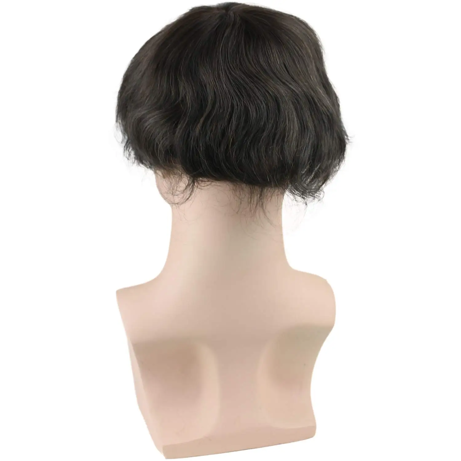 Replacement for Men Thin Skin Toupee Mono Lace Top Men's Hair Pieces Replacement System #3 Dark Brown Color Human Hair Toupee