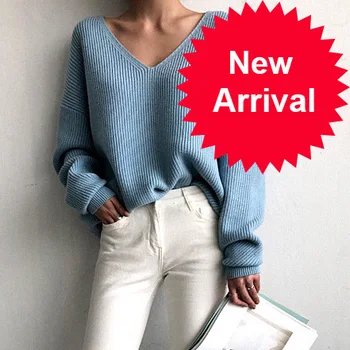 Korean Autumn Knited Sweater for Women V Neck Long Sleeve Irregular Hem Female Sweaters Oversized Fashion New 2020
Korean Autumn Knited Sweater for Women V Neck Long Sleeve Irregular Hem Female Sweaters Oversized Fashion New 2020