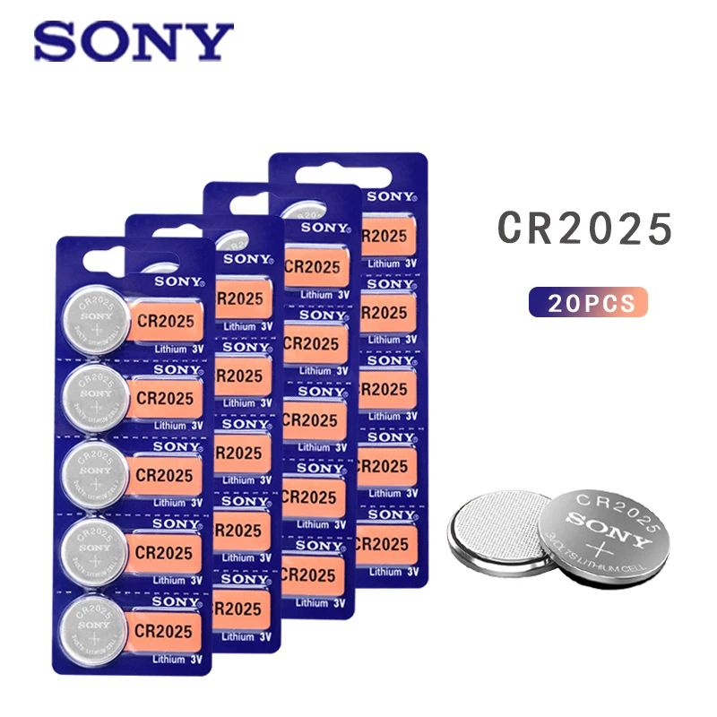 20PCS SONY Original cr2025 Button Cell Batteries cr 2025 ECR2025 DL2025 LM2025 3V Lithium Coin Battery For Watch Calculator | Электроника