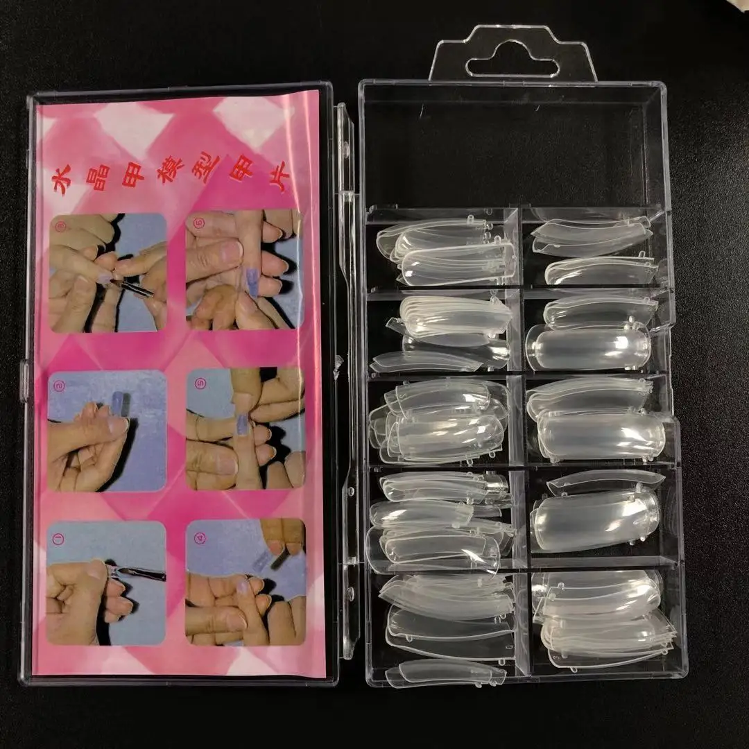 100 pcs Clear Full Cover Nail Forms Acrylic False Nails Quick Building Mold Tips Nail Finger Extension
100 pcs Clear Full Cover Nail Forms Acrylic False Nails Quick Building Mold Tips Nail Finger Extension