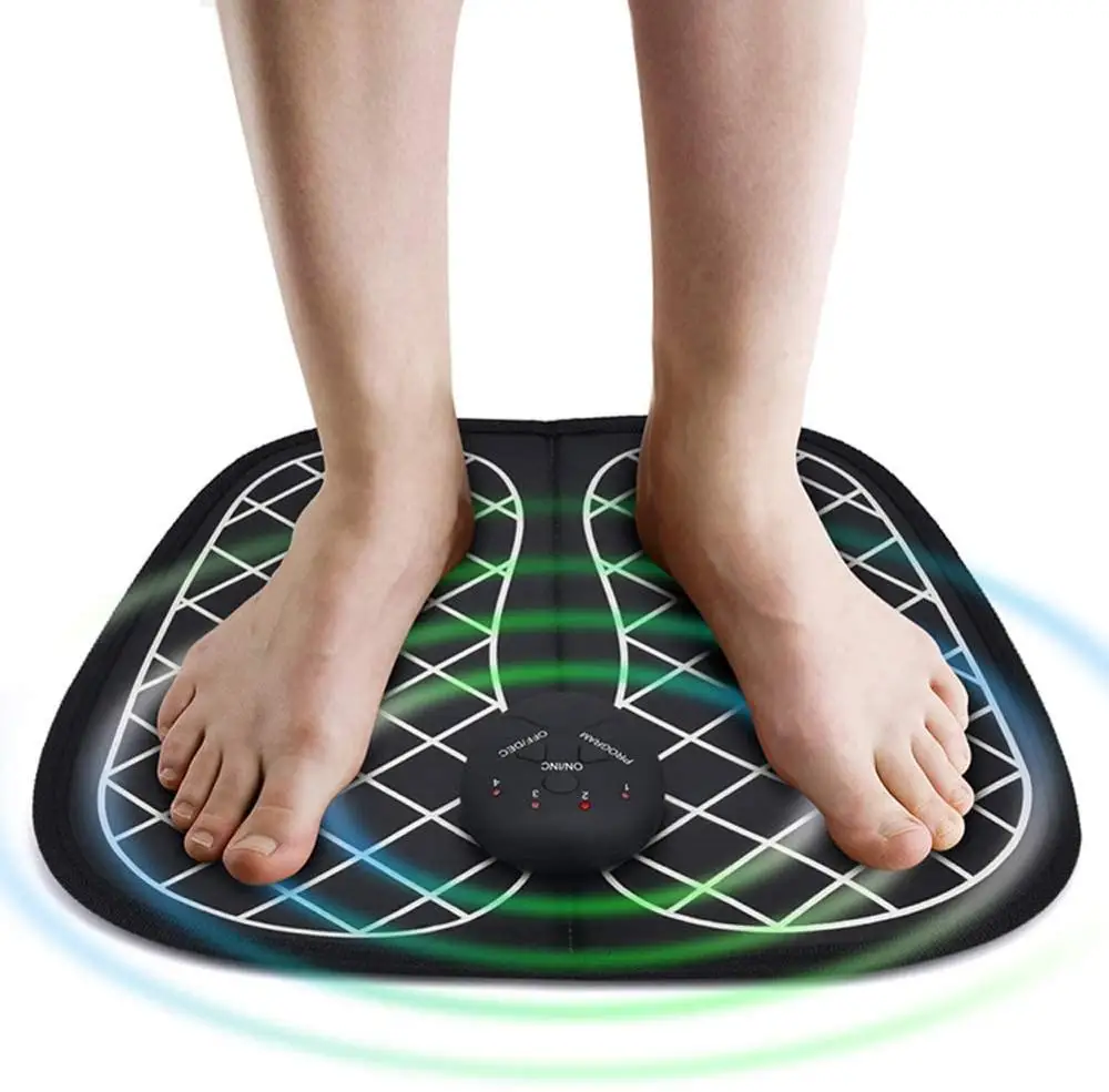 

EMS Physiotherapy Electric Foot Stimulator Massager Wireless Foot Massage Mat Electric Vibration Acupoints Massager Relieve Pain