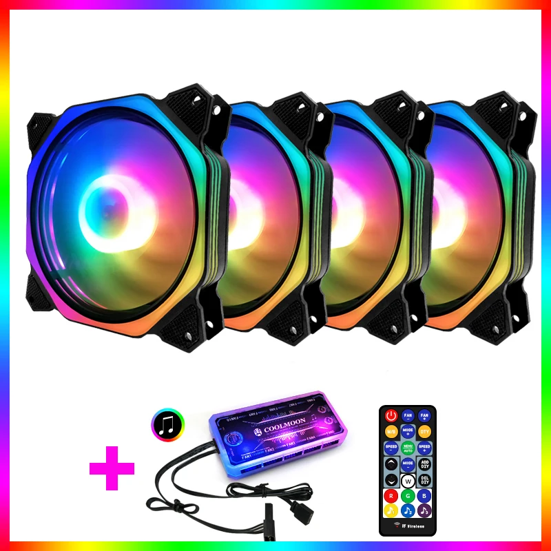 COOLMOON 120mm AURA SYNC RGB Fan Computer Case PC Cooling Fan RGB Adjust Quality Computer Cooling fan for Computer Case
COOLMOON 120mm AURA SYNC RGB Fan Computer Case PC Cooling Fan RGB Adjust Quality Computer Cooling fan for Computer Case
