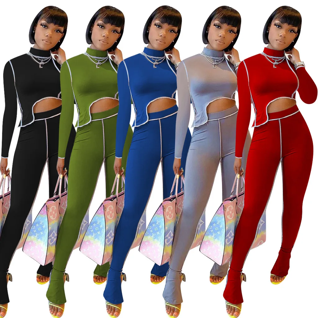 Echoine Cool Line Sports Two-Piece Set Women Slim Slit Stacked Bell Long Pants Asymmetric Tops Fitness Jogger Casual Tracksuit
Echoine Cool Line Sports Two-Piece Set Women Slim Slit Stacked Bell Long Pants Asymmetric Tops Fitness Jogger Casual Tracksuit