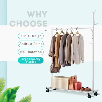 3 in 1 Multifunction Floor-Standing Clothes Hanger Coat Rack Movable Hanging Clothes Rack Clothing Drying Rack Home Furniture
3 in 1 Multifunction Floor-Standing Clothes Hanger Coat Rack Movable Hanging Clothes Rack Clothing Drying Rack Home Furniture