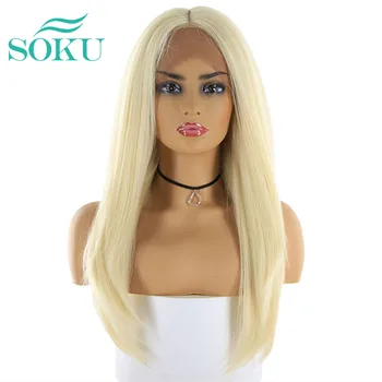 SOKU Synthetic Lace Front Wigs Middle Part Light brown Pink Straight Natural Lace Wig High Temperature Fiber Wig For Black Women
SOKU Synthetic Lace Front Wigs Middle Part Light brown Pink Straight Natural Lace Wig High Temperature Fiber Wig For Black Women