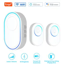 Tuya Wireless Doorbell Intelligent Smart Home Welcome Doorbell Waterproof Button LED Light 433MHz Security Alarm Smart Doorbell
Tuya Wireless Doorbell Intelligent Smart Home Welcome Doorbell Waterproof Button LED Light 433MHz Security Alarm Smart Doorbell