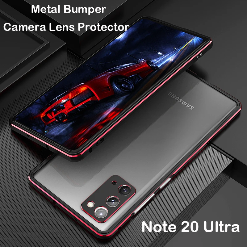 Ударопрочный металлический бампер чехол для телефона Samsung Galaxy Note 20 Ультра Coque