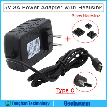 5V 3A Power Supply Adapter USB Type-C Charger PSU EU/US Plug with Aluminum Heatsink for Orange Pi 4
5V 3A Power Supply Adapter USB Type-C Charger PSU EU/US Plug with Aluminum Heatsink for Orange Pi 4