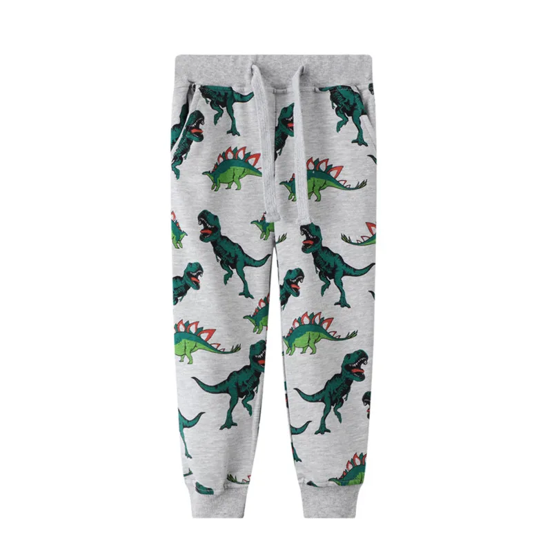 

Jumping Meters 3-8T Dinosaurs Print Boys Girls Sweatpants Full Length Children's Clothes Hot Selling Kids Trousers Pants Toddler