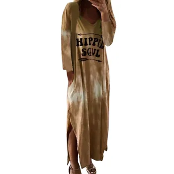 Women Maxi dress autumn MAXIORILL летнее платье Long Sleeve V Neck Pocket Letter Printed Split long T-shirt dress #3/55
Women Maxi dress autumn MAXIORILL летнее платье Long Sleeve V Neck Pocket Letter Printed Split long T-shirt dress #3/55