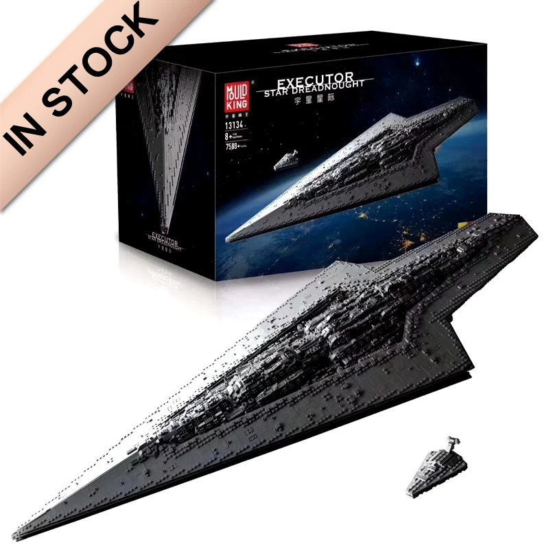 In Stock 13134 MOC Star Series Wars Super Star Destroyer Building Blocks Bricks Compatible 05028 10221 Toys Children Space ship
In Stock 13134 MOC Star Series Wars Super Star Destroyer Building Blocks Bricks Compatible 05028 10221 Toys Children Space ship