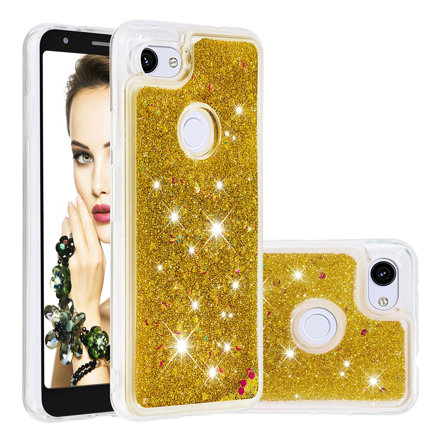 

Bling Liquid Quicksand Soft TPU Phone Case For Google Pixel 3a Case For Google Pixel 3a XL Cases Luxury Dynamic Back Cover Coque