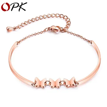OPK Korean fashion stainless steel butterfly hand ornaments titanium steel women's bracelet girl's best friend jewelry
OPK Korean fashion stainless steel butterfly hand ornaments titanium steel women's bracelet girl's best friend jewelry