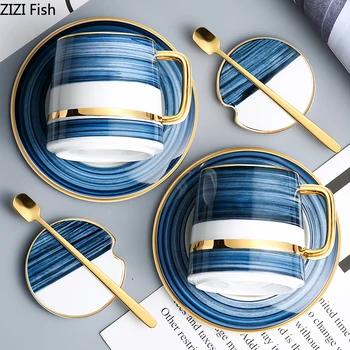 Nordic Style Coffee Mug Set Ceramic Coffee Cup&Saucer with Lid and Spoon Creative Home Kitchen Accessories Drinkware
Nordic Style Coffee Mug Set Ceramic Coffee Cup&Saucer with Lid and Spoon Creative Home Kitchen Accessories Drinkware