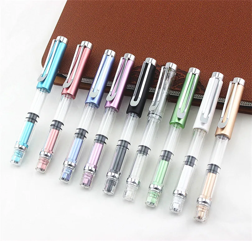 New Upgraded Colorful Piston Transparent Wingsung Fountain Pen Golden EF/F Nib & Trim Ink Pen Office School Gift
New Upgraded Colorful Piston Transparent Wingsung Fountain Pen Golden EF/F Nib & Trim Ink Pen Office School Gift