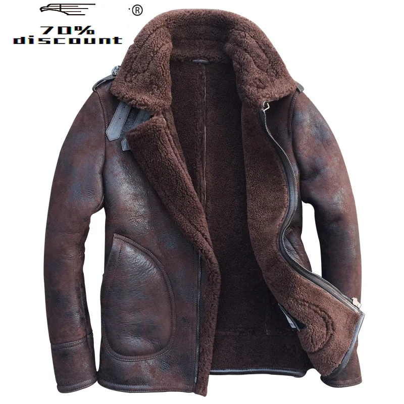 Genuine Leather Jacket Real Pure Natural Fur Coat Jacket Men Natural Sheepskin Leather Jacket Wool Coat WP24D233 MY048
Genuine Leather Jacket Real Pure Natural Fur Coat Jacket Men Natural Sheepskin Leather Jacket Wool Coat WP24D233 MY048