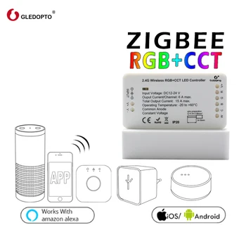 smart Voice zigbee controller compatible with echo plus smartthings RGB+CCT color DC12-24V work with hub
smart Voice zigbee controller compatible with echo plus smartthings RGB+CCT color DC12-24V work with hub