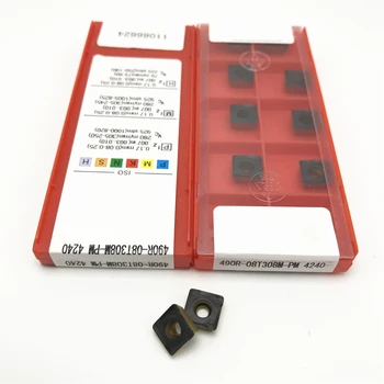 R0.8 CNC milling inserts 490R 08T308M PM4240 high-quality tools, milling tool machining center tools.
R0.8 CNC milling inserts 490R 08T308M PM4240 high-quality tools, milling tool machining center tools.