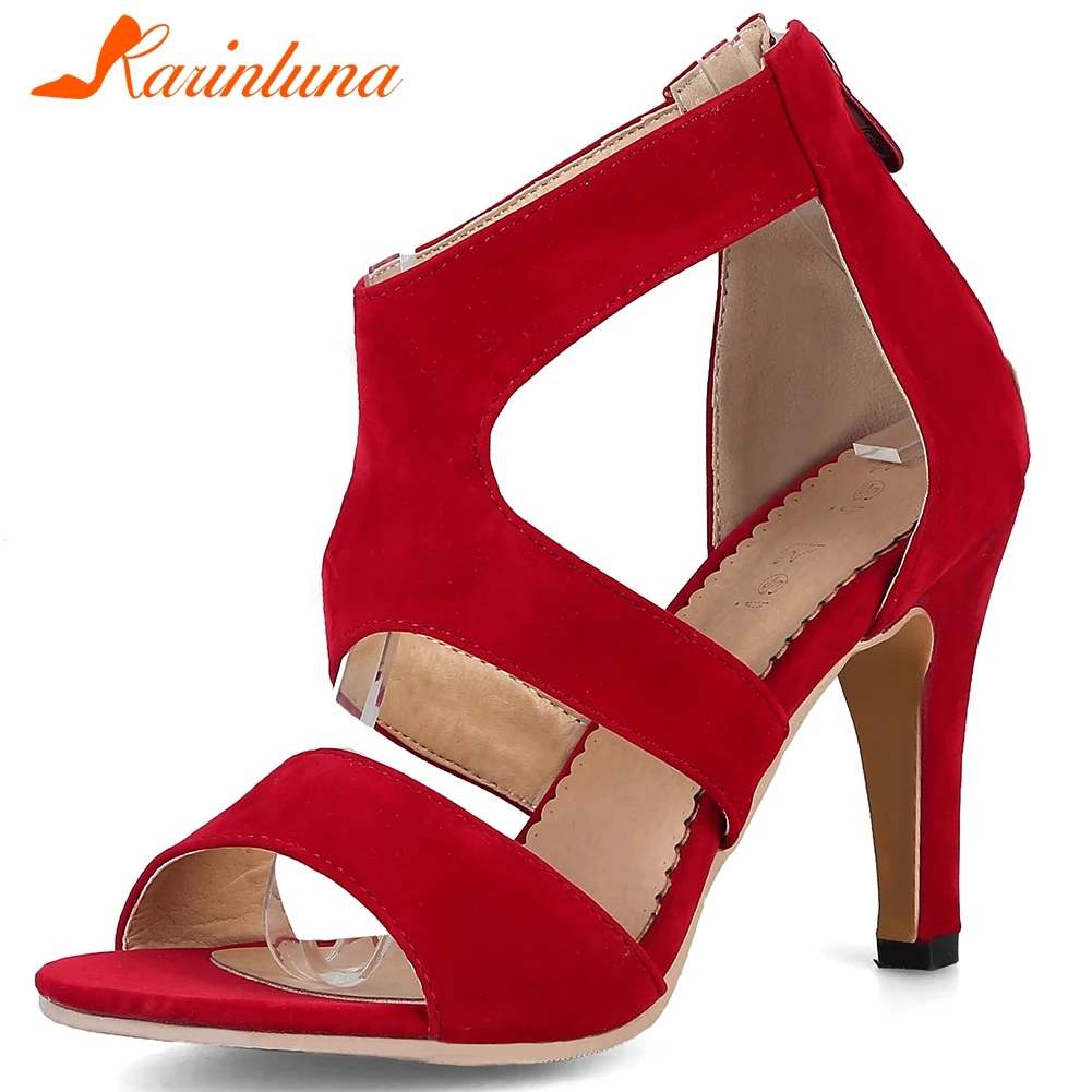 Karinluna 2020 New Fashion Gladiator Sandals Woman Shoes Flock Spike High Heels Zip Up Concise Shoes Women Sandals Female
Karinluna 2020 New Fashion Gladiator Sandals Woman Shoes Flock Spike High Heels Zip Up Concise Shoes Women Sandals Female