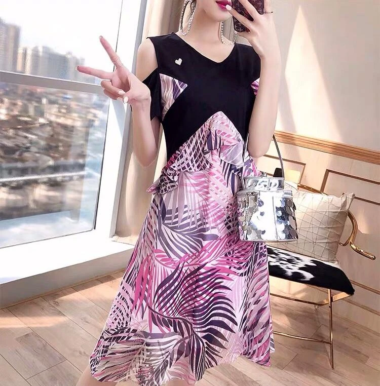2019 New High Quality Mid-length Off-the-shoulder Slim-fit Ruffled A-line Print Small Fragrance Dress Luxury Brand Dress
2019 New High Quality Mid-length Off-the-shoulder Slim-fit Ruffled A-line Print Small Fragrance Dress Luxury Brand Dress