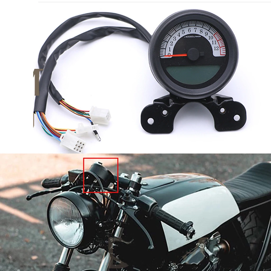 New LCD Digital Speedometer Tachometer Odometer for Motorcycle Scooter ATV - Black
New LCD Digital Speedometer Tachometer Odometer for Motorcycle Scooter ATV - Black