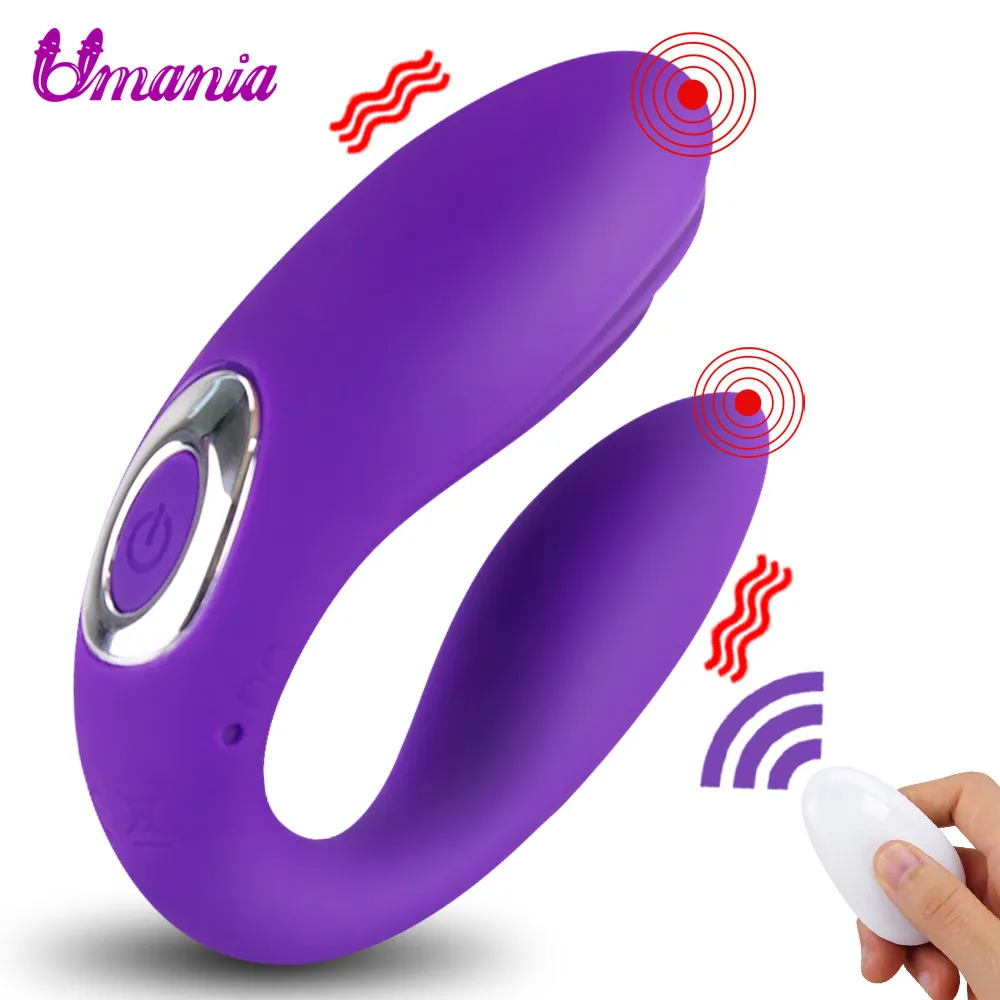 U Shape Vibrator Double-head Sex Toys for Adults Anal Vibrators for Women Vagina Clitoris Stimulator Remote Control 10 Speed (1)